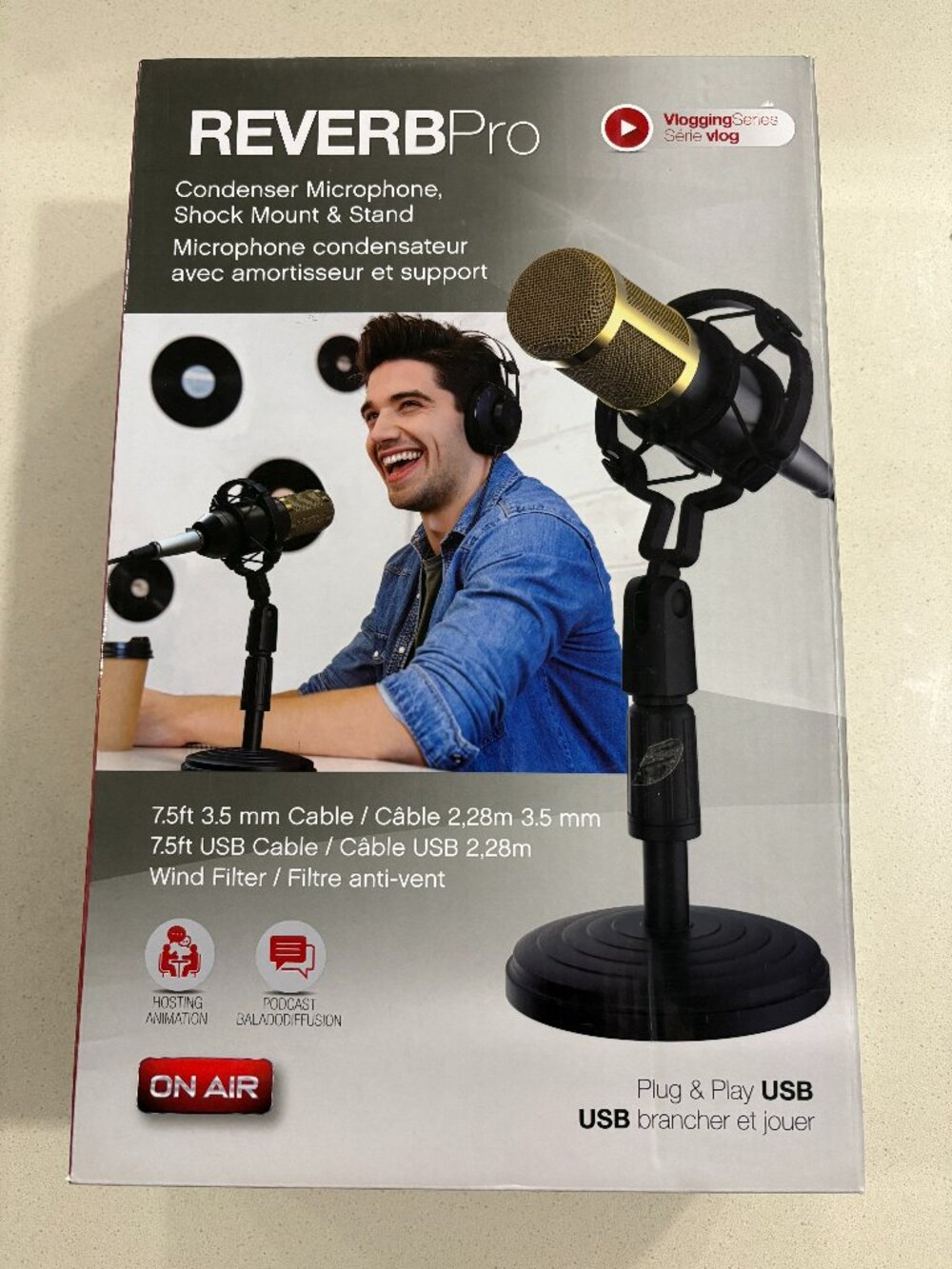 REVERB PRO MICROPHONE PLUG AND PLAY USB FOR POD CAST